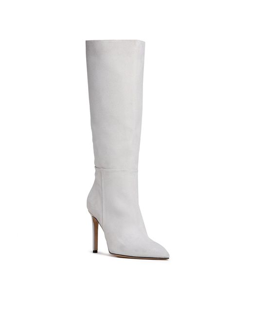 Beautiisoles by Robyn Shreiber Made in Italy Gray Neutrals Yara Off- Tall High Heels Suede Boot