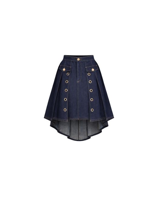 Maui X Lolita Blue Aria Grommet Pleated Skirt