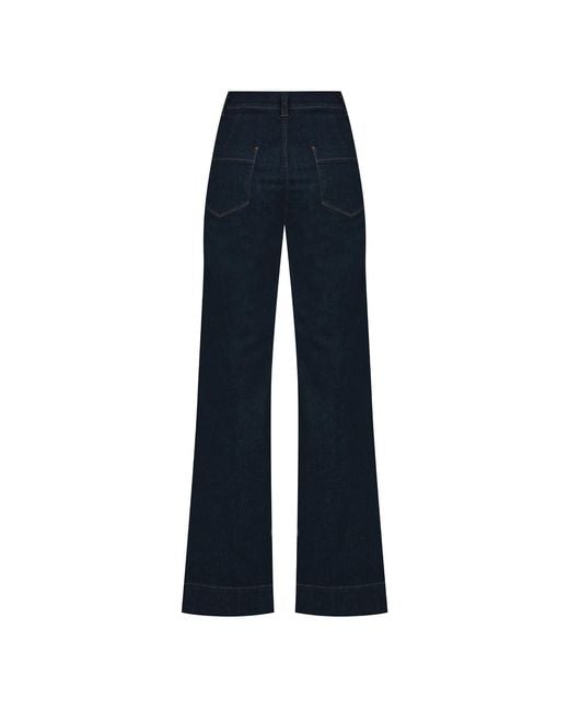 Malo Blue High-Waist Bootcut Jeans