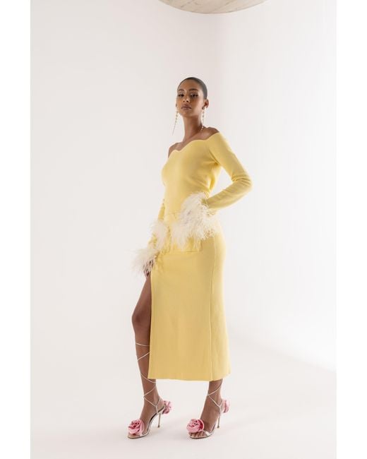 Andreeva Yellow Vanilla Knit Skirt