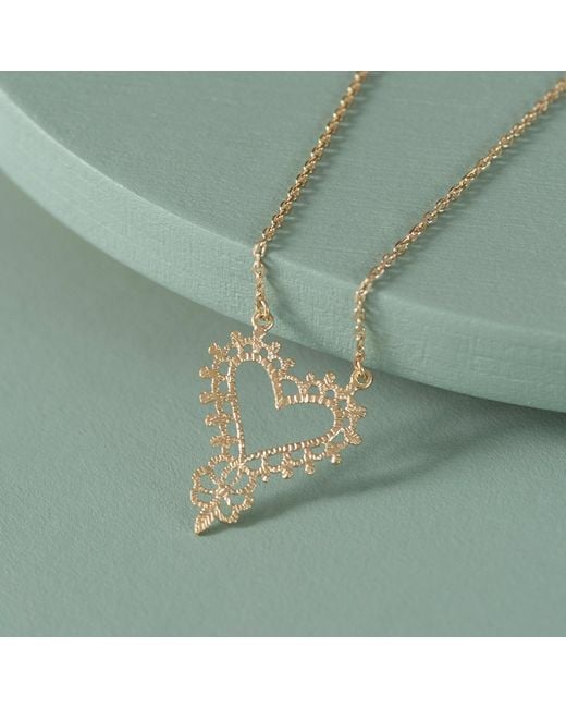 Zoe & Morgan Metallic Heart Necklace