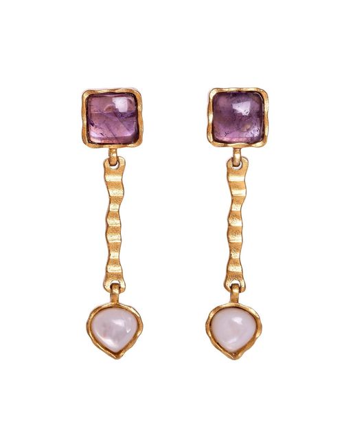 Christina Greene Metallic Deco Russes Drop Earring