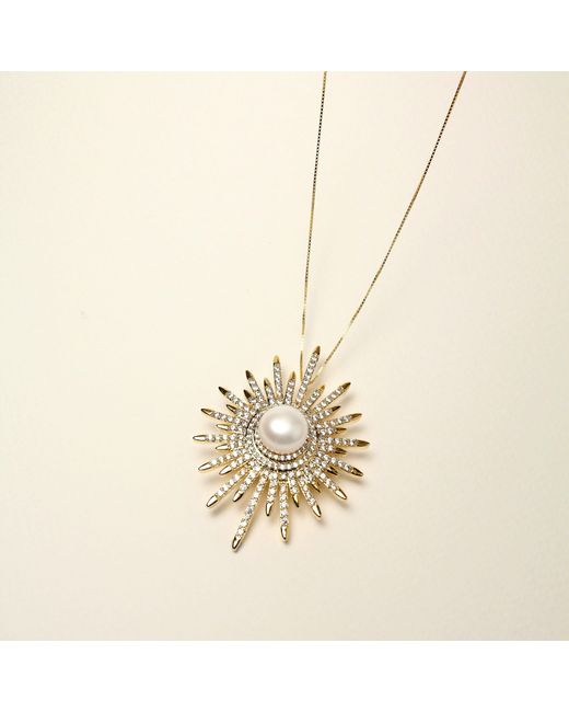 Ninemoo Metallic Solar Radiance Brooch-Pendant