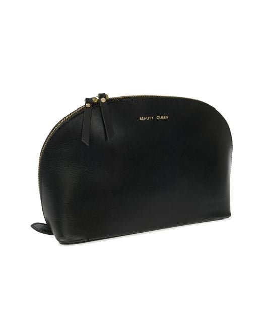 VIDA VIDA Black Lunar Beauty Queen Leather Wash Bag