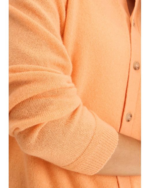 Loop Cashmere Orange Featherweight Cardigan