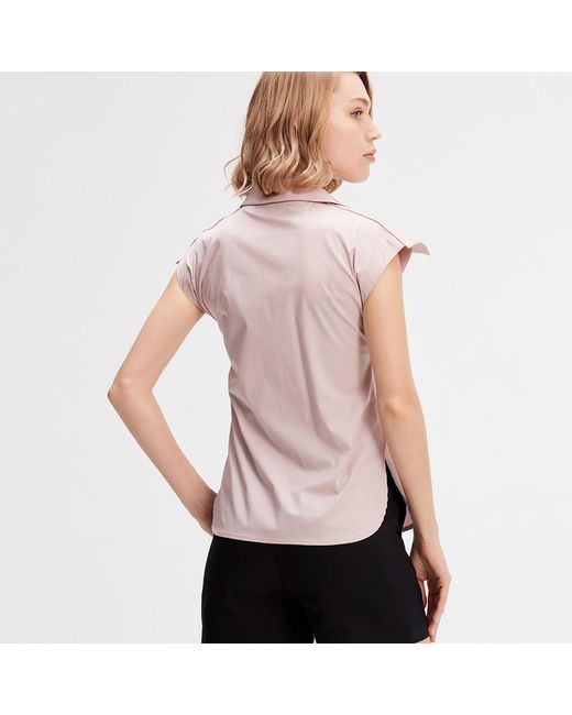 Smart and Joy Pink Sleeveless Shirt With Flaps On Shoulders