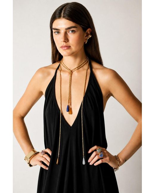 Alexie of Athens Metallic Vision Tie Chain Lariat