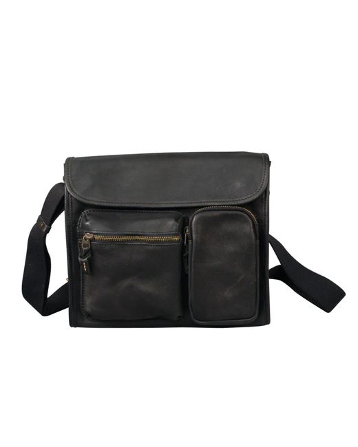 Rimini Black Genuine Leather Crossbody Bag
