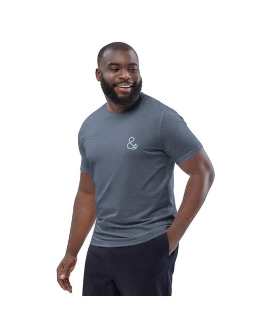 Anchor and Crew Blue Heather Just Tour. Seeker Organic Cotton T-Shirt for men