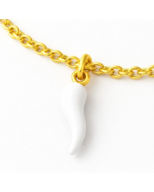 Unaloe Metallic Plated Bracelet With Horn Pendant