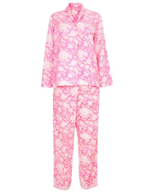 NoLoGo-chic Pink Hand Printed Pj's