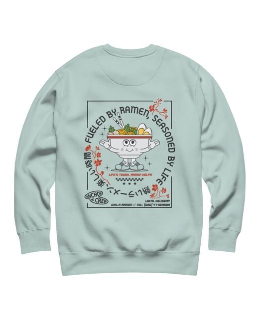 Anchor and Crew Green Ice Ramen House Dial-A-Local Organic Cotton Sweatshirt