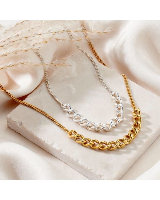 Posh Totty Designs Metallic Double Chain Necklace