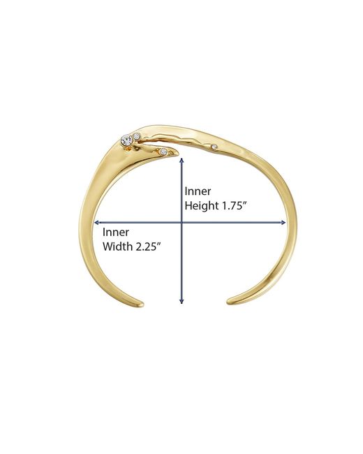 Rare Matters Jewelry Metallic Golden Ripple Cuff Bangle Bracelet