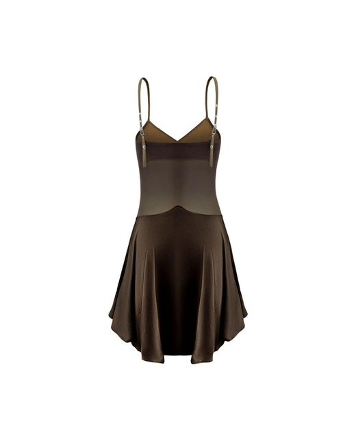 OW Collection Brown Cassandra Mini Dress