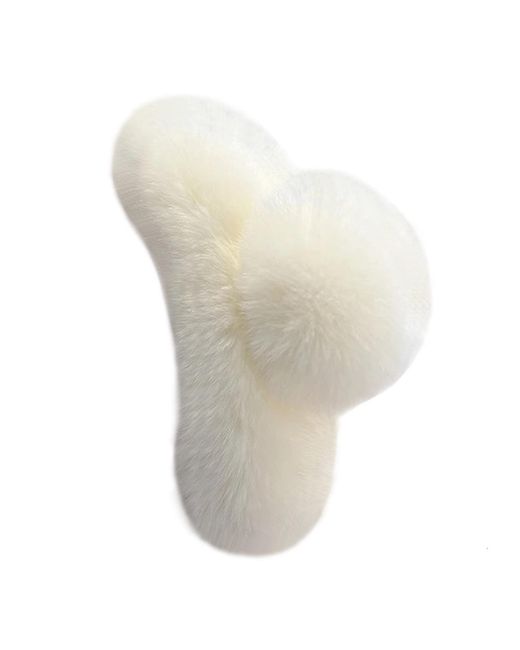 Earth Body Neutrals Mar Fun Fur Hair Fastener in White | Lyst