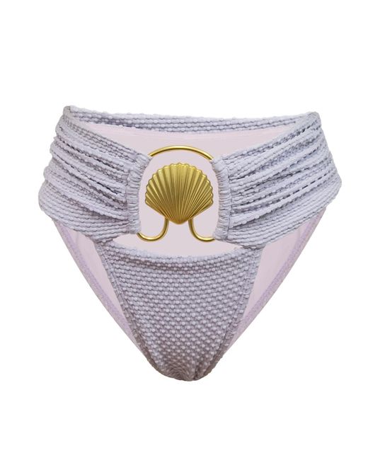 Animal Gray Seashell Bikini Bottom