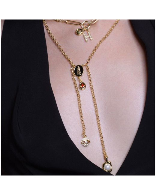 Alexie of Athens Metallic Divine Double Drop Lariat