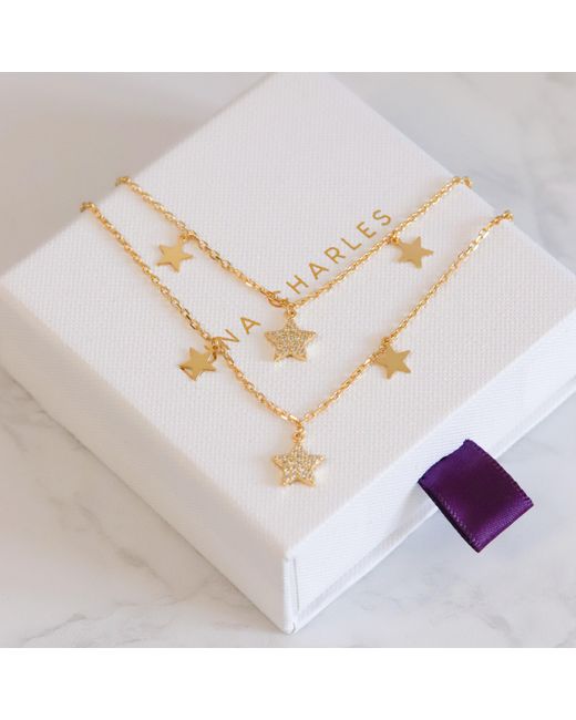 Luna Charles Metallic Blake Double Row Star Necklace