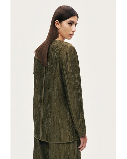 Nocturne Green Neutrals Textured Tailored Jacket