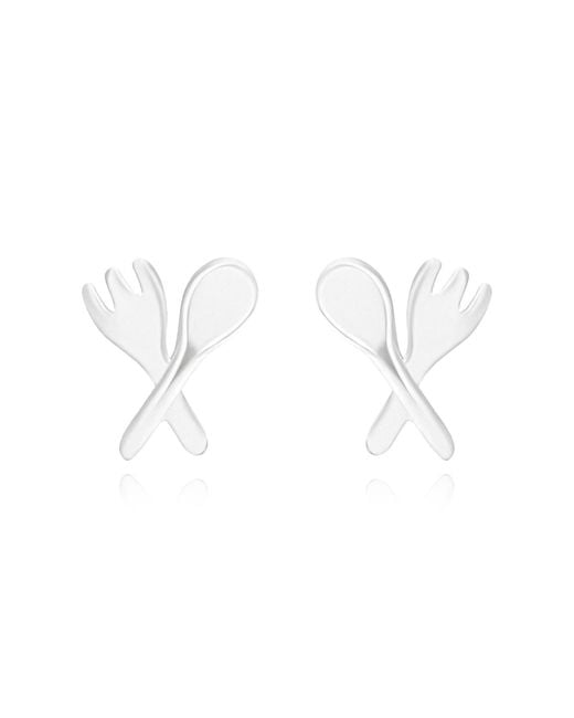 Far East Jewelry White Handcrafted Earrings Food Fun Fairies