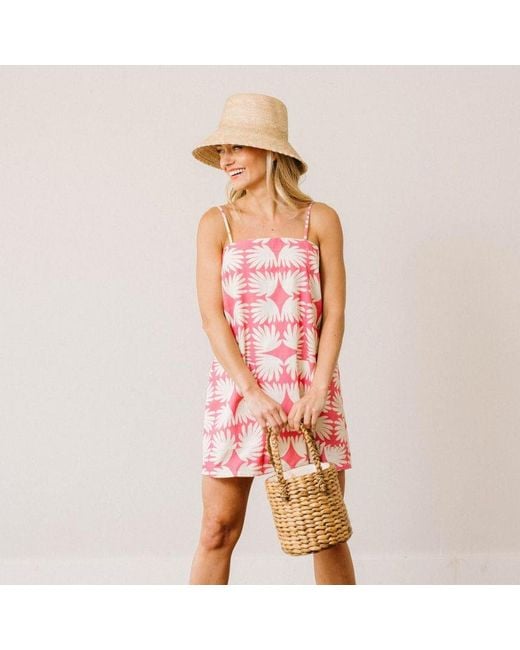SUNSHINE TIENDA Pink Lemonade Tile Grotto Dress