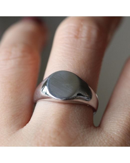 VicStoneNYC Fine Jewelry Gray Sterling Big Signet Ring