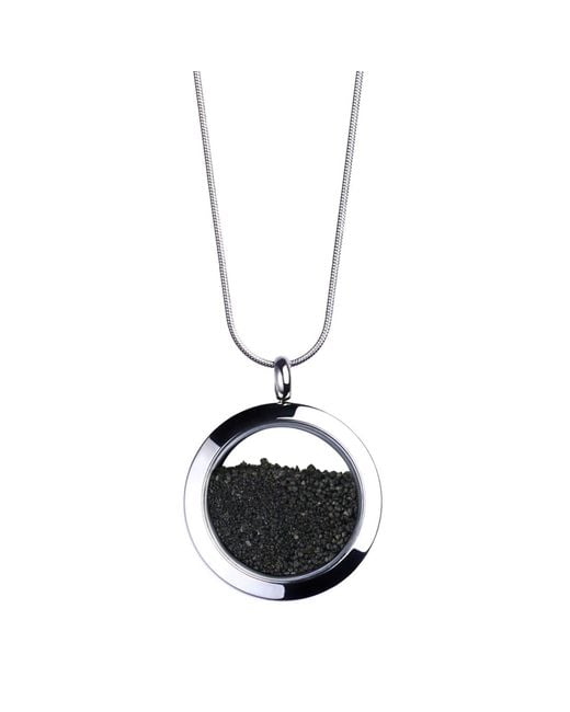 My Little Nature Black Designer Jewelry Statement Necklace With Natural Volcanic Sand – Unique Jewelry for men