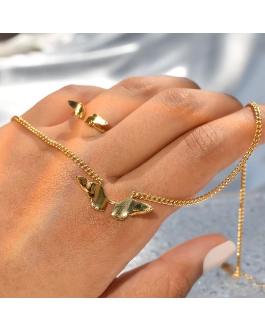 Dov Jewelry Metallic Angel Wings Necklace