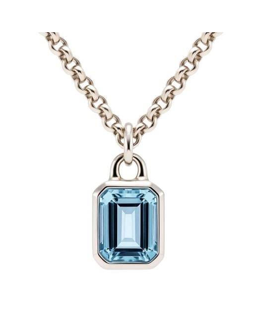 Dainty London Blue Maxi Topaz Necklace