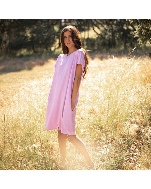 Italia A Collection Purple Lovely Tee Dress