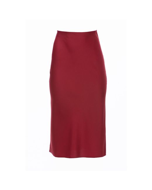 Carloslines Red Bias Skirt