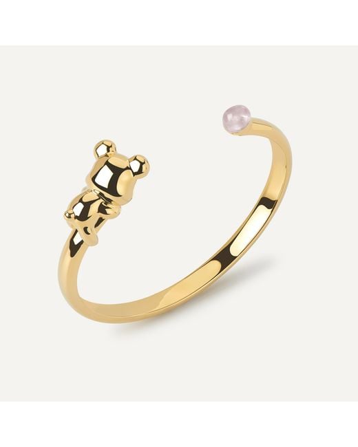 Freqnc Atelier Metallic Cuddly Bear Bangle Tiger Eye Bangle