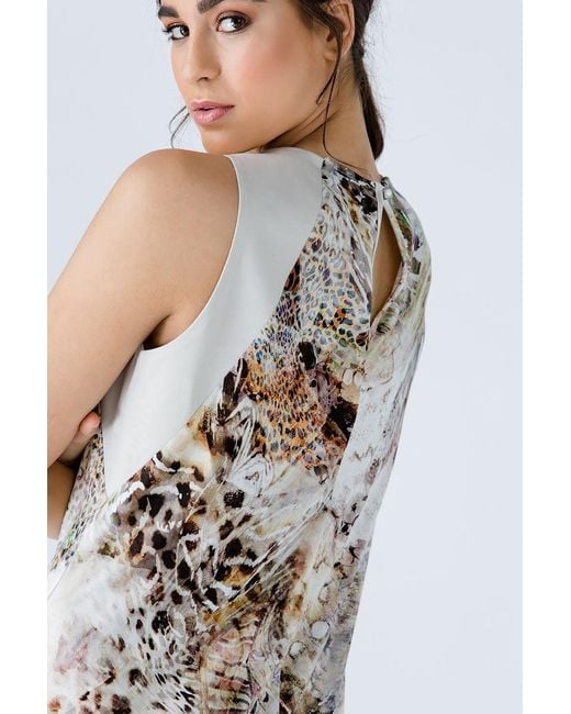 Conquista Natural Abstract Animal Print Dress