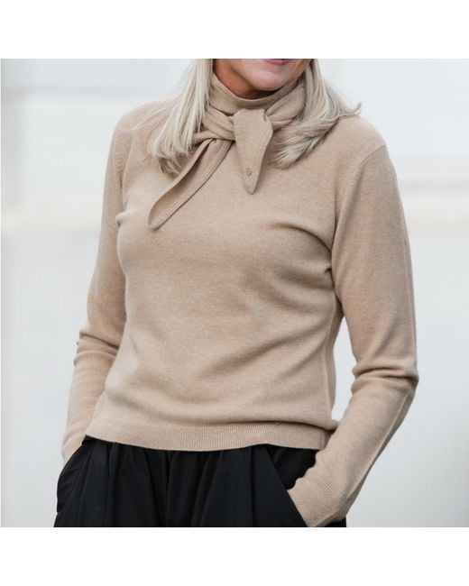 tirillm Brown Sasha Basic Cashmere Pullover With Round Neck, Chocolate