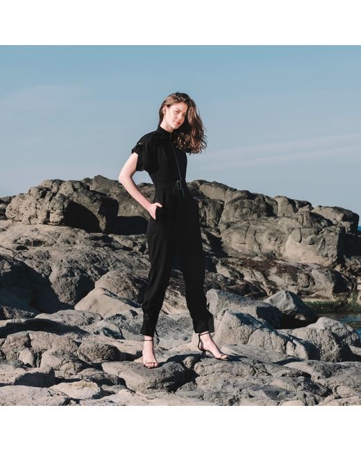 Mirimalist Black Sand Jumpsuit