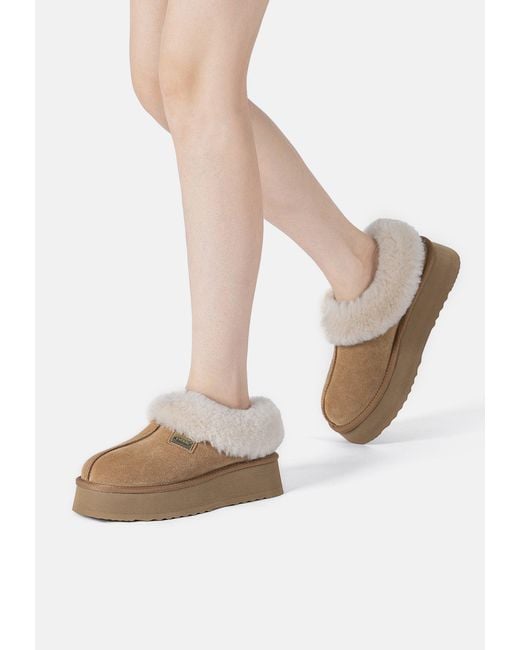 EverAu Australia Metallic Topknot Leather Slippers