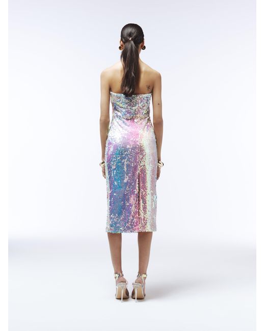Sour Figs Purple Iridescent Sequin Midi Dress