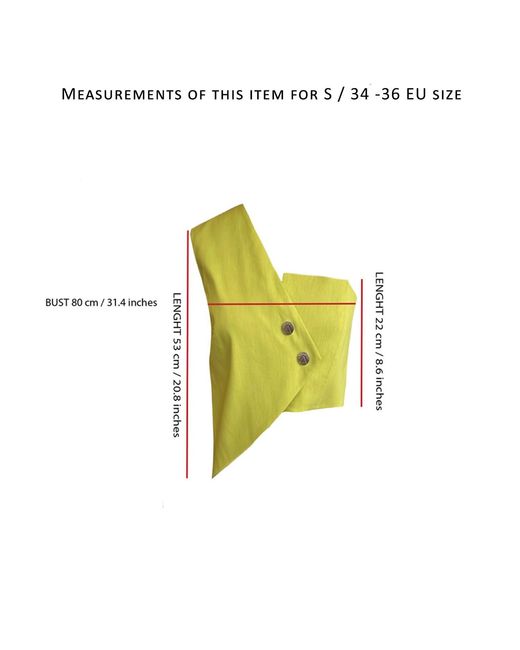 Mirimalist Yellow Eli Linen Bustier