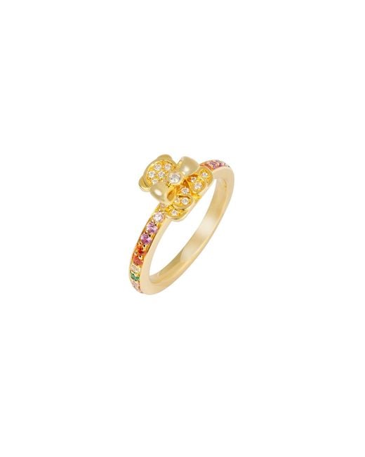 Arte Madrid Metallic Circus Bear Iridescent Ring