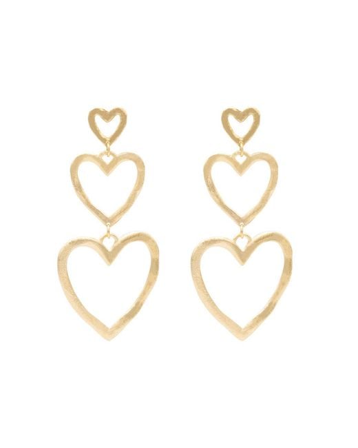 Marcia Moran Metallic Ibisa Open Heart Earrings