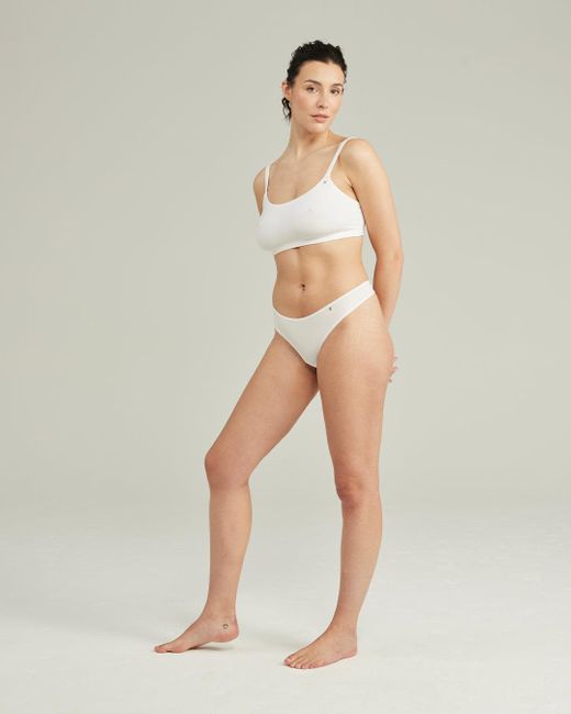 Nudea White The Stretch Scoop Neck Bralette