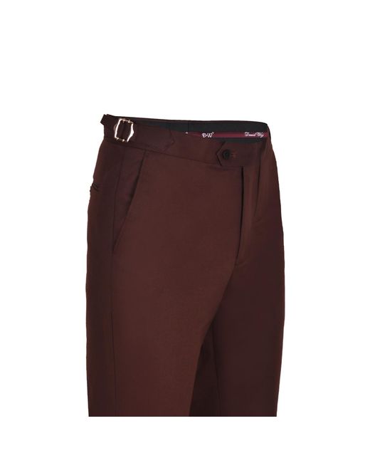 DAVID WEJ Purple Ashford Relaxed Trouser With Side Adjusters for men