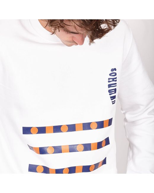 SOHUMAN White Bius Organic Cotton Sweatshirt