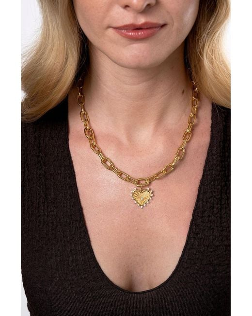 Zynnia Collective Metallic Ray Of Sunshine Heart Charm