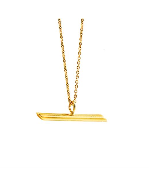 Posh Totty Designs Metallic Plated Flow T-Bar Necklace
