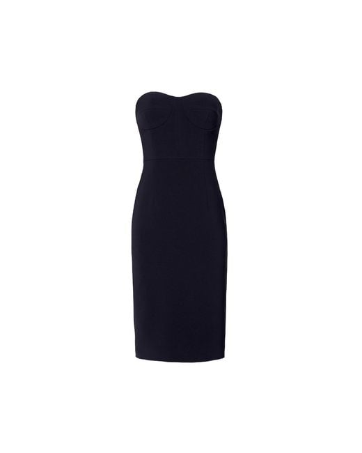 Nomi Fame Blue Oramor Strapless Corset Midi Dress