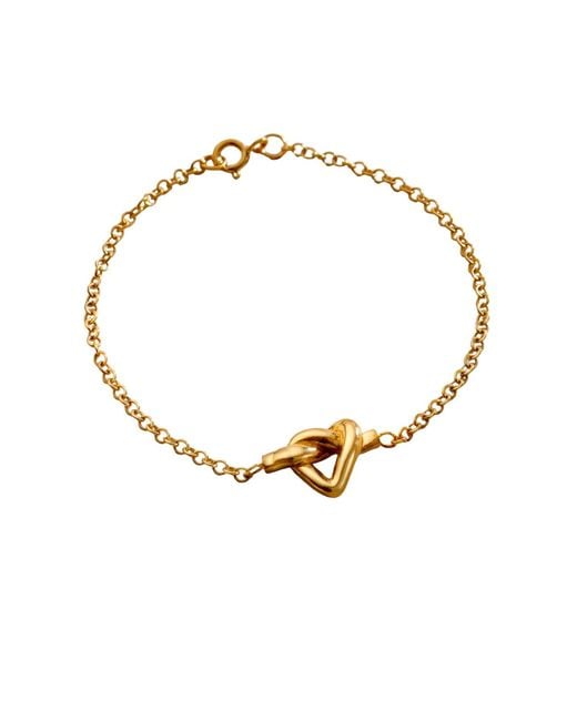 Posh Totty Designs Metallic Plated Love Knot Heart Bracelet