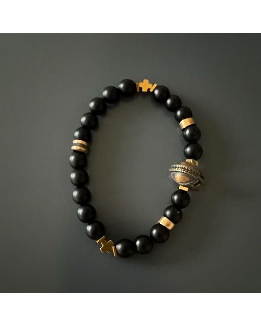 Ebru Jewelry Black Vibe Gladiator Bracelet for men