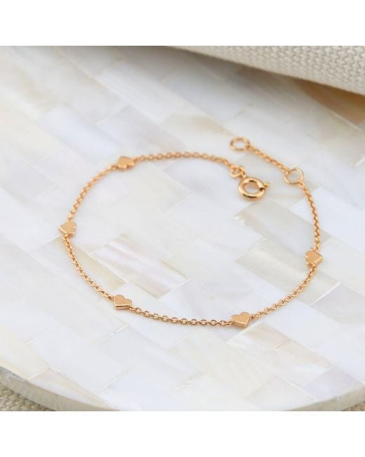 Auree Jewellery Metallic Verona Vermeil Multi Heart Bracelet